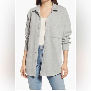 Treasure & bond fleece womens Grey jacket- size M